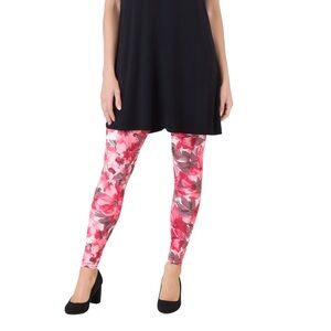 Agnes & Dora Pink Brown Floral High Quality Buttery Soft Leggings Size XS